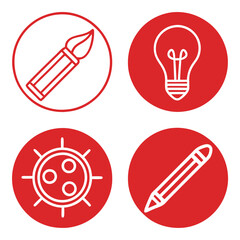 Digital Art and Creativity Icon Set