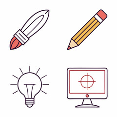 Graphic Design Editable Stroke Icon Pack