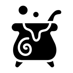 Fototapeta premium Cauldron Solid Icon
