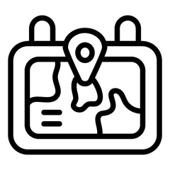 City Map Line Icon