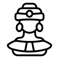 Colombian Line Icon