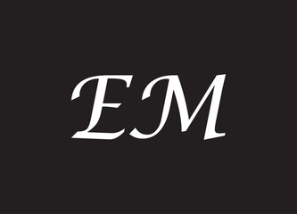 EM letter logo and initial logo design