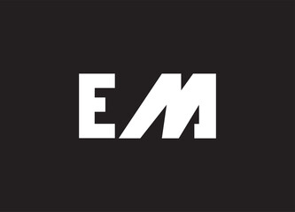 EM letter logo and initial logo design
