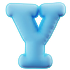 3D Illustration Gum Alphabet Y