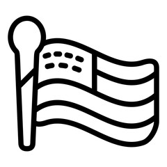 Flag Line Icon