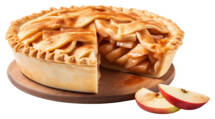 PNG Pie dessert apple slice.
