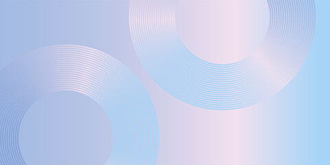 Abstract circle lines on light blue background. Geometric stripe line art design for poster, brochure, cover, website modern