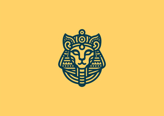 A lion-headed Egyptian goddess with a sun disk, symbolizing strength and protection.