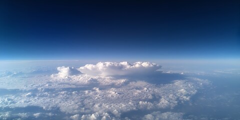 A view of the clouds from an airplane, showinound