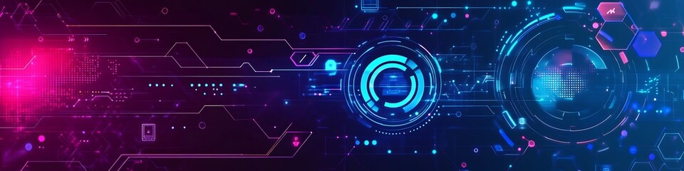 Obraz premium Abstract Futuristic Technology Circuitry Design