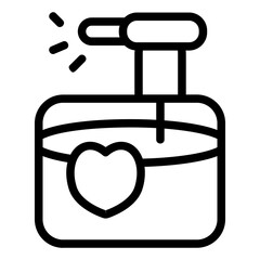 Love Perfume Line Icon