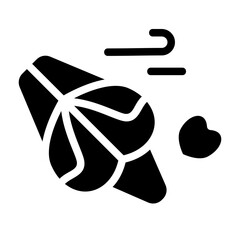 Love Plane Solid Icon