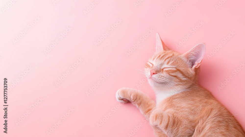 Poster A minimalistic flat lay of a blank notepad with white pages on a pastel pink background, perfect for adding custom text.