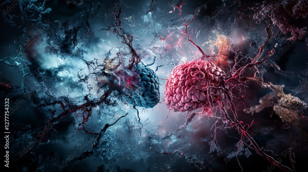 Leinwandbilder neuroplasticity in action a surreal abstract representation digital art conceptual environment vibra