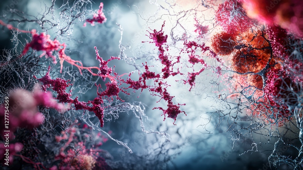 Aufkleber Synthetic biology visualization a stunning exploration of cellular structures in nature's dynamic environment