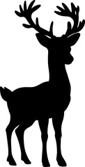 Deer silhouette illustration vector design.