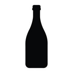 champagne bottle icon on vector design