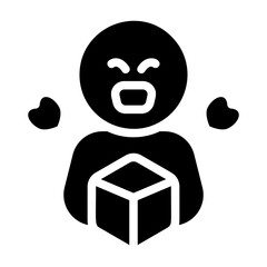 Satisfied Solid Icon