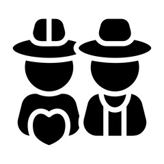 School Friendship Solid Icon