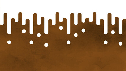 Geometric background with dripping cream