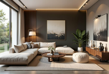 Morden living room interior design 