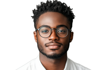 Portrait of a confident young man wearing glasses