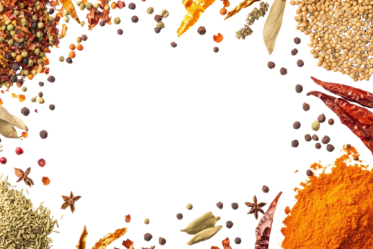 PNG Masala background spices white.
