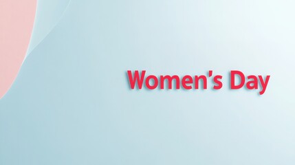 Fototapeta premium International Women's Day theme with simple design and space for text. Suitable for Women's Day celebrations, gift ideas and other scenes, the design is festive and elegant.