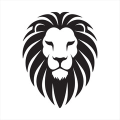 Lion head logo icon, lion face vector Illustration,