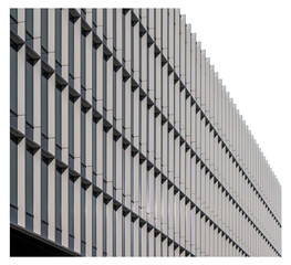 Perspective to a modern office buildings isolated in transparent sky	