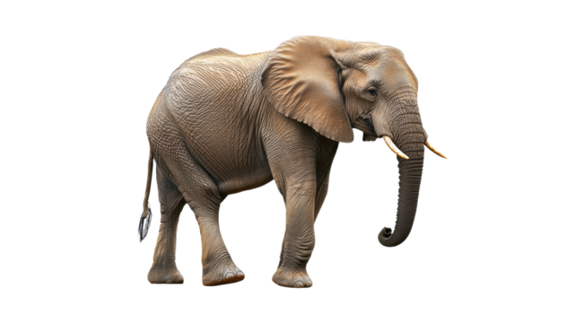 Elephant strides elegantly in nature