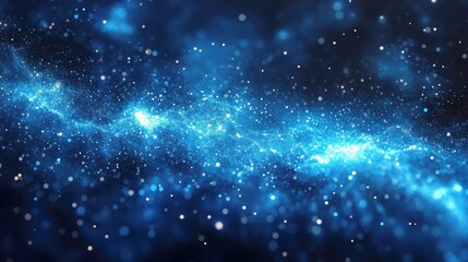 Naklejka premium Cosmic stars in celestial galaxy. The universe is vast and filled with stardust. Space and cosmos exist in astronomy background. The nebula creates a cosmic template.