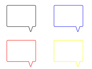 シンプル線吹き出しセット