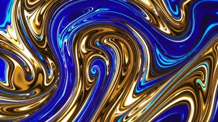 Abstract swirling pattern with vibrant blue and gold colors, creating a sense of motion and energy. Modern art and design concept