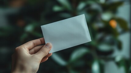 Blank Envelope in Hand