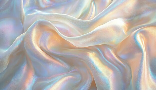 Iridescent silk fabric draped, studio backdrop, textile texture, design