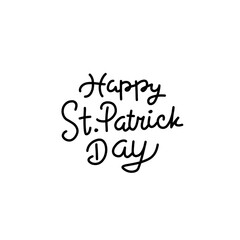 hand drawn st.patrick's day lettering