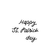 hand drawn st.patrick's day lettering