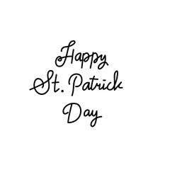 hand drawn st.patrick's day lettering