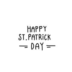 hand drawn st.patrick's day lettering