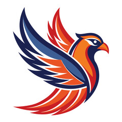 Obraz premium bird symbol icon-logo design vector design illustration, on white background