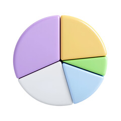 Fototapeta premium Colorful Circular Chart Representation of Data Segmentation Analysis