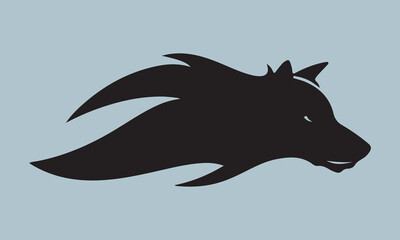 vector illustration of a wolf