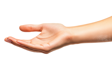 Open hand reaching out in a calm gesture