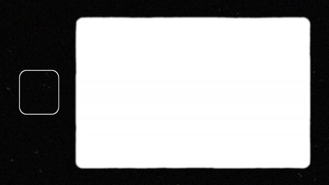 4K Authentic Super 8 Film Frame for Retro Vintage Effects with Digital Video. Empty Cinema Film Without Noise