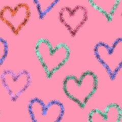 seamless pattern with hearts