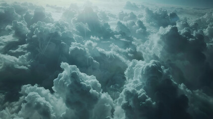 Obraz premium Aerial View Of Storm Clouds In The Sky