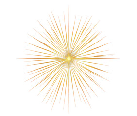 Obraz premium PNG Illustration golden burst light.