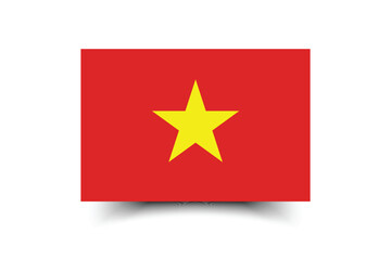 Flag of Vietnam. Flag icon. Standard color. Standard size. A rectangular flag. Computer illustration. Digital illustration. Vector illustration.