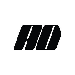 AD monogram logo design letter text name symbol monochrome logotype alphabet character simple logo
